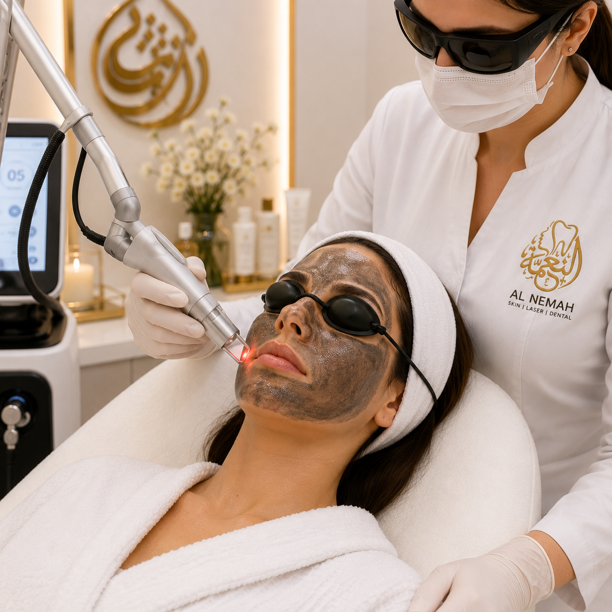 Carbon Laser Peel (Hollywood Peel) Treatment in Sharjah — Al Nemah Medical Center