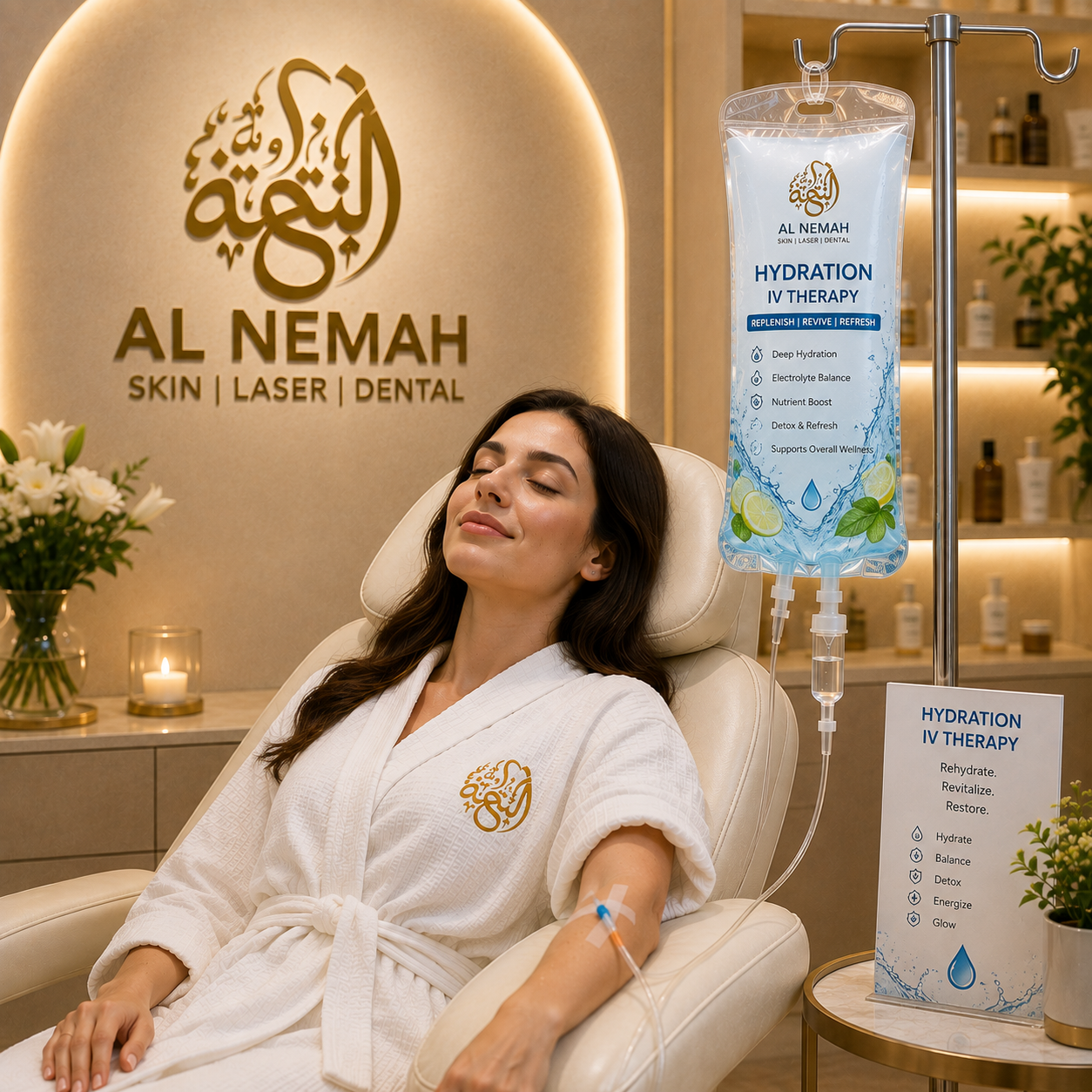 Hydration IV Therapy Treatment in Sharjah — Al Nemah Medical Center
