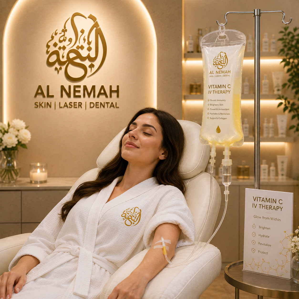 Vitamin C IV Therapy Treatment in Sharjah — Al Nemah Medical Center